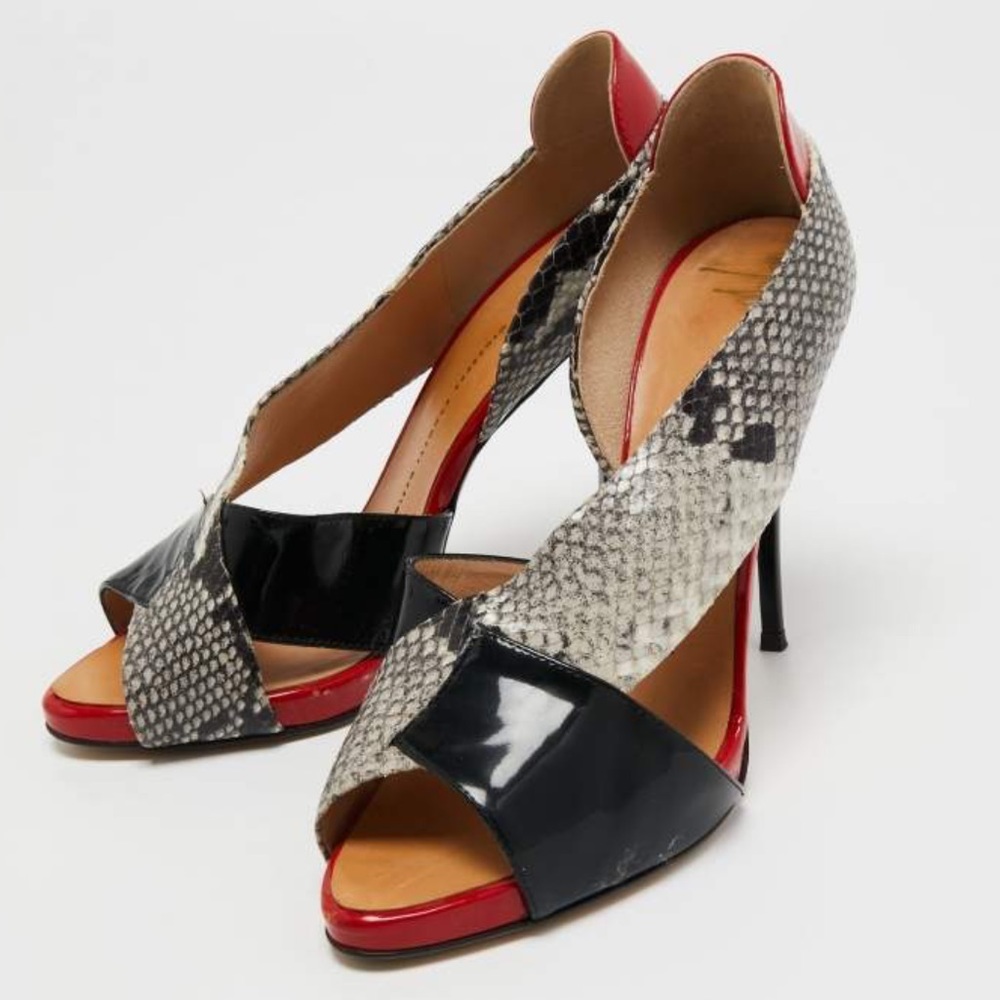 Giuseppe Zanotti Multicolor Python Embossed Paten… - image 1